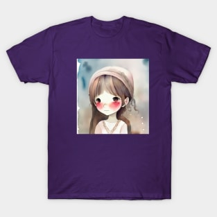 cute girl cartoon T-Shirt